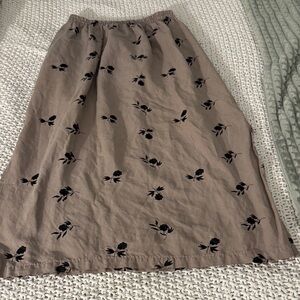 Vintage Patrick Christopher embroidered midi skirt